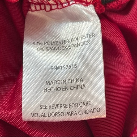 TAHARI ASL Red Velvet Ruched Velvet One Shoulder Dress Sz 12 - Picture 8 of 10